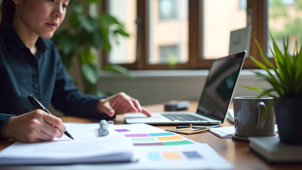 Workspace di Marco Benedetti con sketches di landing page, laptop e notes sulla strategia di conversione