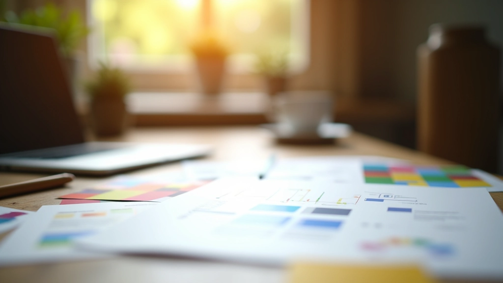 Mockup di landing page con call-to-action design evidenziato su scrivania moderna